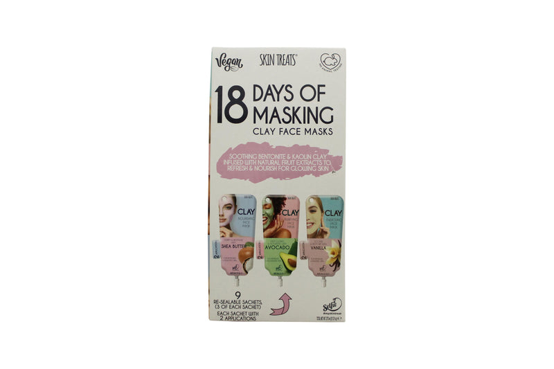 Skin Treats 18 Days Of Masking Presentset 9 Återförslutningsbara Påsar 270ml