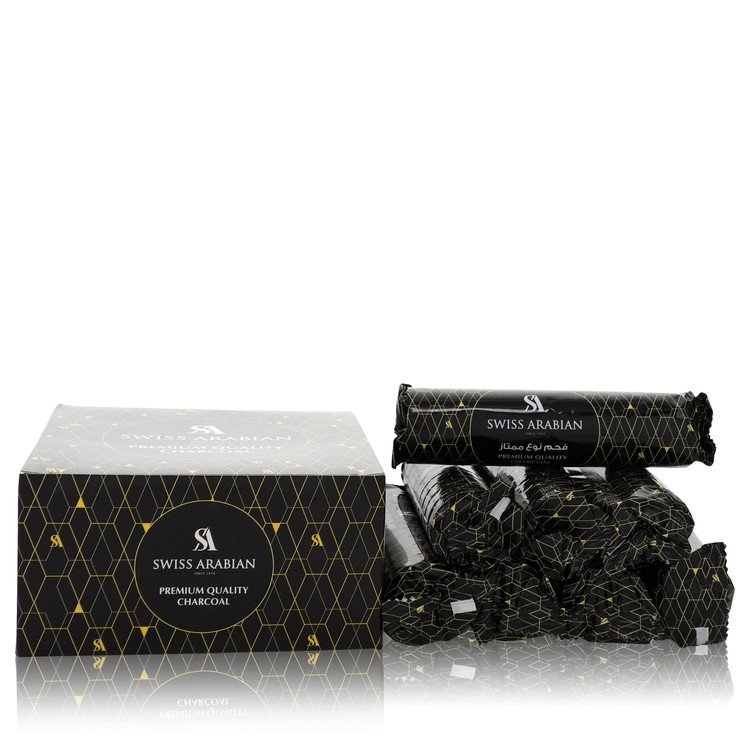 Swiss Arabian Premium Quality Charcoal by Swiss Arabian 10 pieces of Premium Charcoal Briquettes 33 mm for Men