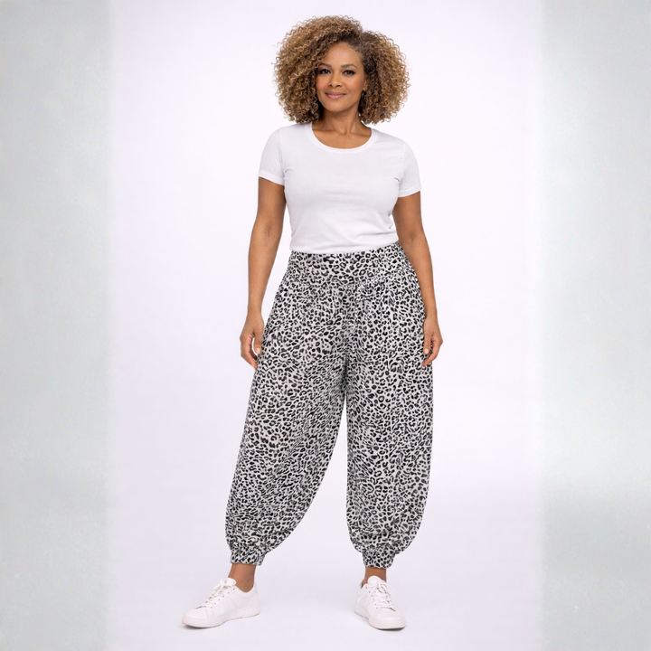 Leopard Print High Waist Harem Pants