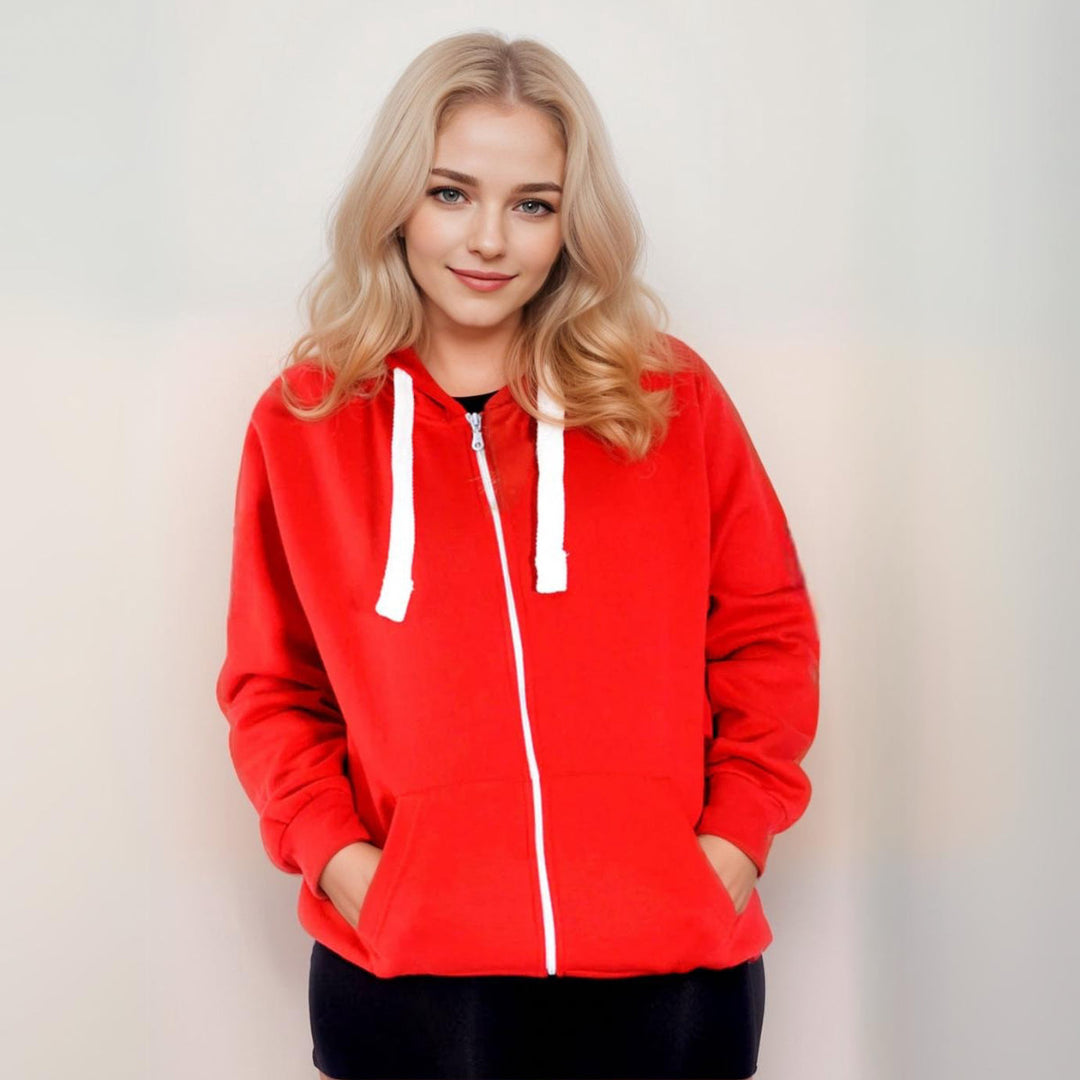 ZIP UP HOODIE PLUS SIZE JACKET