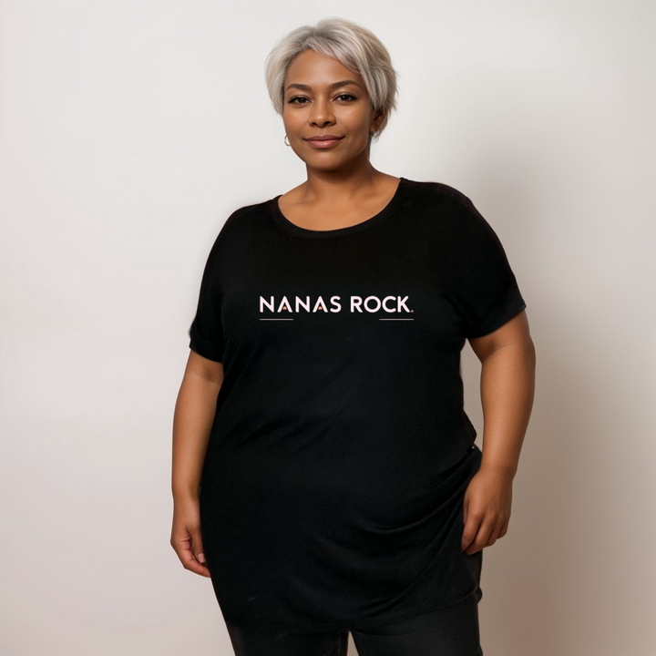 BLACK PASTEL LOGO NANAS ROCK LOGO T-SHIRT