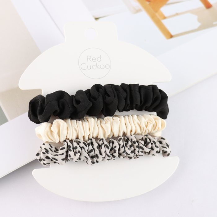 Pack of 3 Skinny Scrunchies Natural