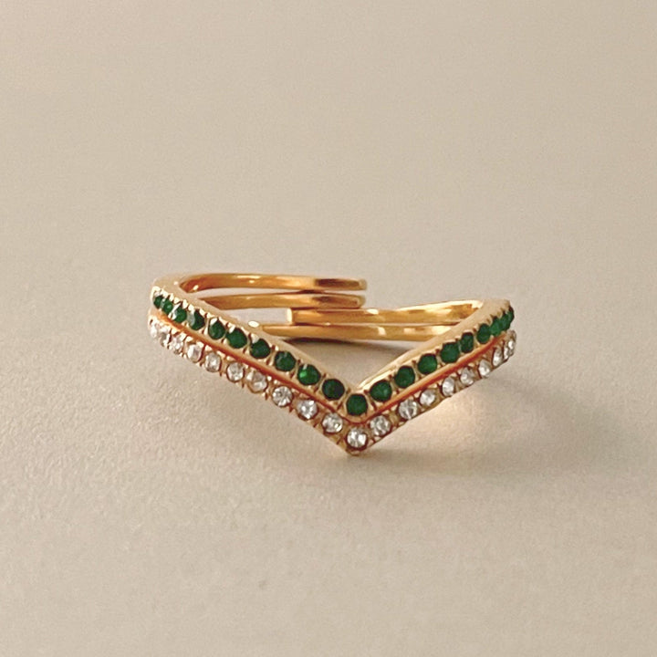 Marina Luxe 18k Gold Plated Skinny Wishbone Ring
