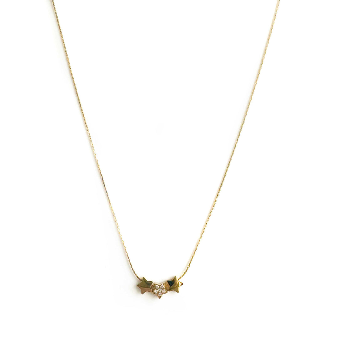 Cassiopeia Luxe 18k Gold Plated  Delicate Star Cluster Necklace