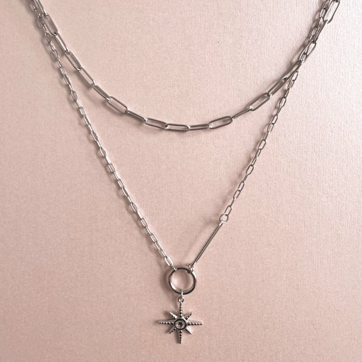 Sahara Luxe Double Layer Starburst Pendant Necklace