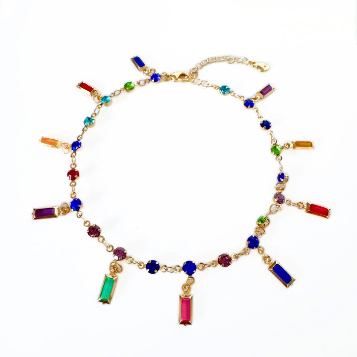 Issa Luxe 18k Gold Plated Jewelled Anklet