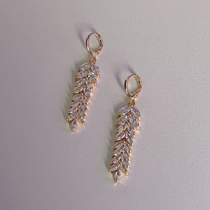 Celestina Jewelled Feather Earrings