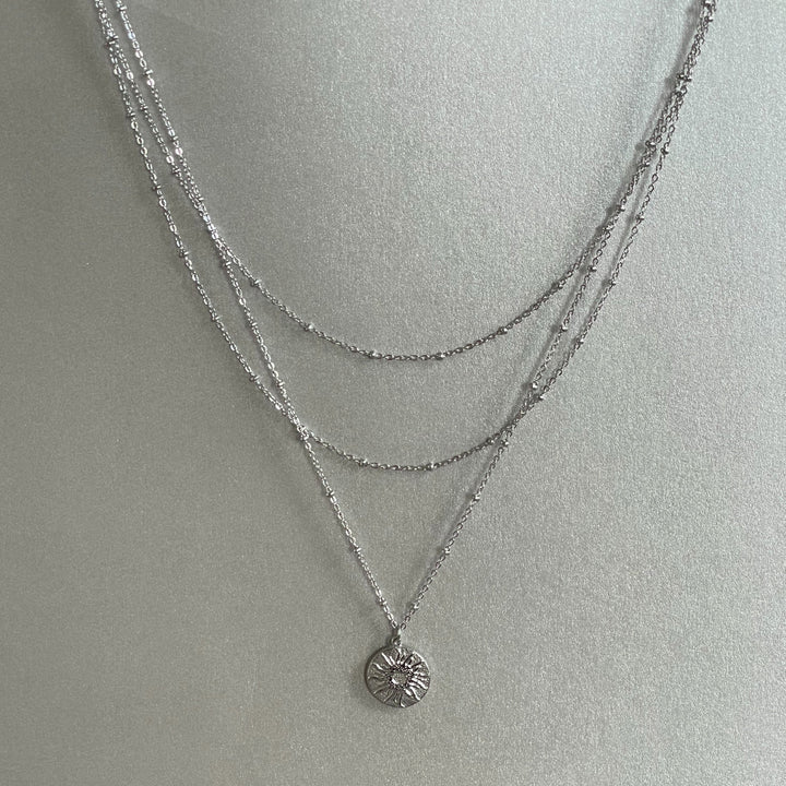 Orion Luxe Triple Layer Sunburst Necklace