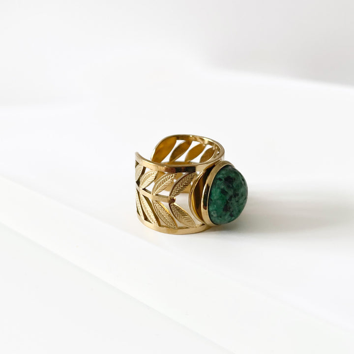 Zariya Luxe 18k Gold Plated Statement Ring