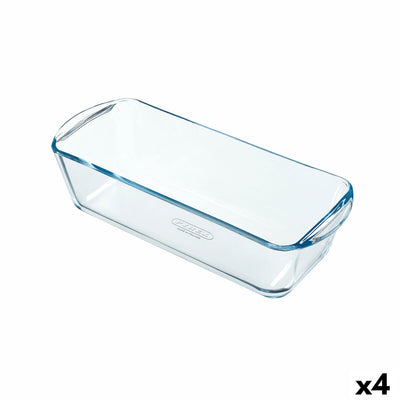 Moule pour four Pyrex Classic Vidrio Rectangulaire Transparent verre 28 x 11 x 8 cm (4 Unités)