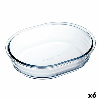 Molde para Bolos Ô Cuisine Ocuisine Vidrio Transparente Vidro Oval 25 x 20 x 6 cm 6 Unidades
