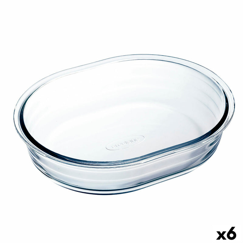 Molde para Bolos Ô Cuisine Ocuisine Vidrio Transparente Vidro Oval 19 x 14 x 4 cm 6 Unidades