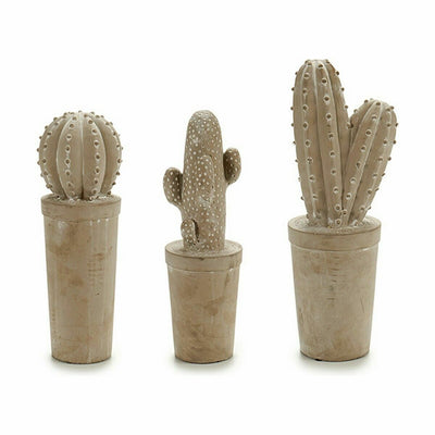 Decorative Garden Figure Cactus Stone 13 x 38 x 13 cm (3 Units)