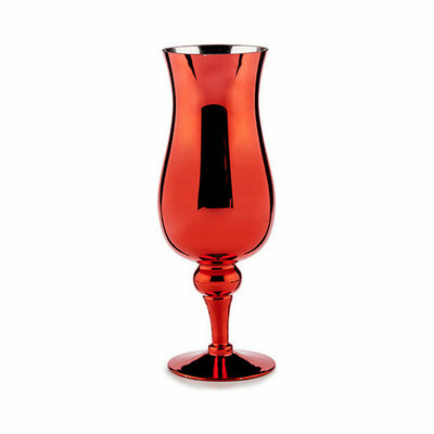 Candleholder Crystal Red 13,5 x 35 x 13,5 cm (6 Units)