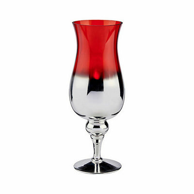 Candleholder Crystal Red Silver 13 x 35 x 13 cm (6 Units)
