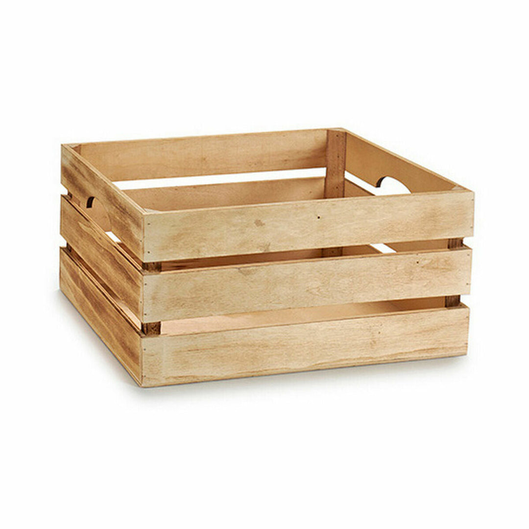 Decorative box Gift Decor Brown Wood (9Units)