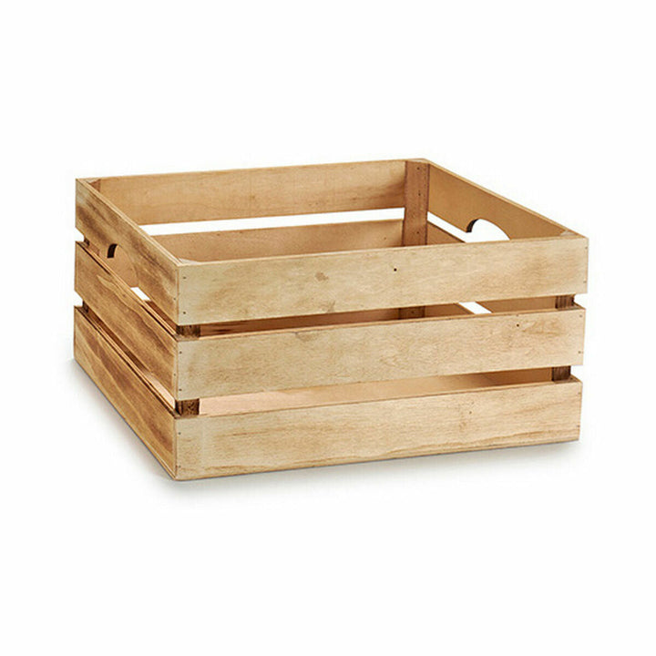 Decorative box Gift Decor Brown Wood (9Units)