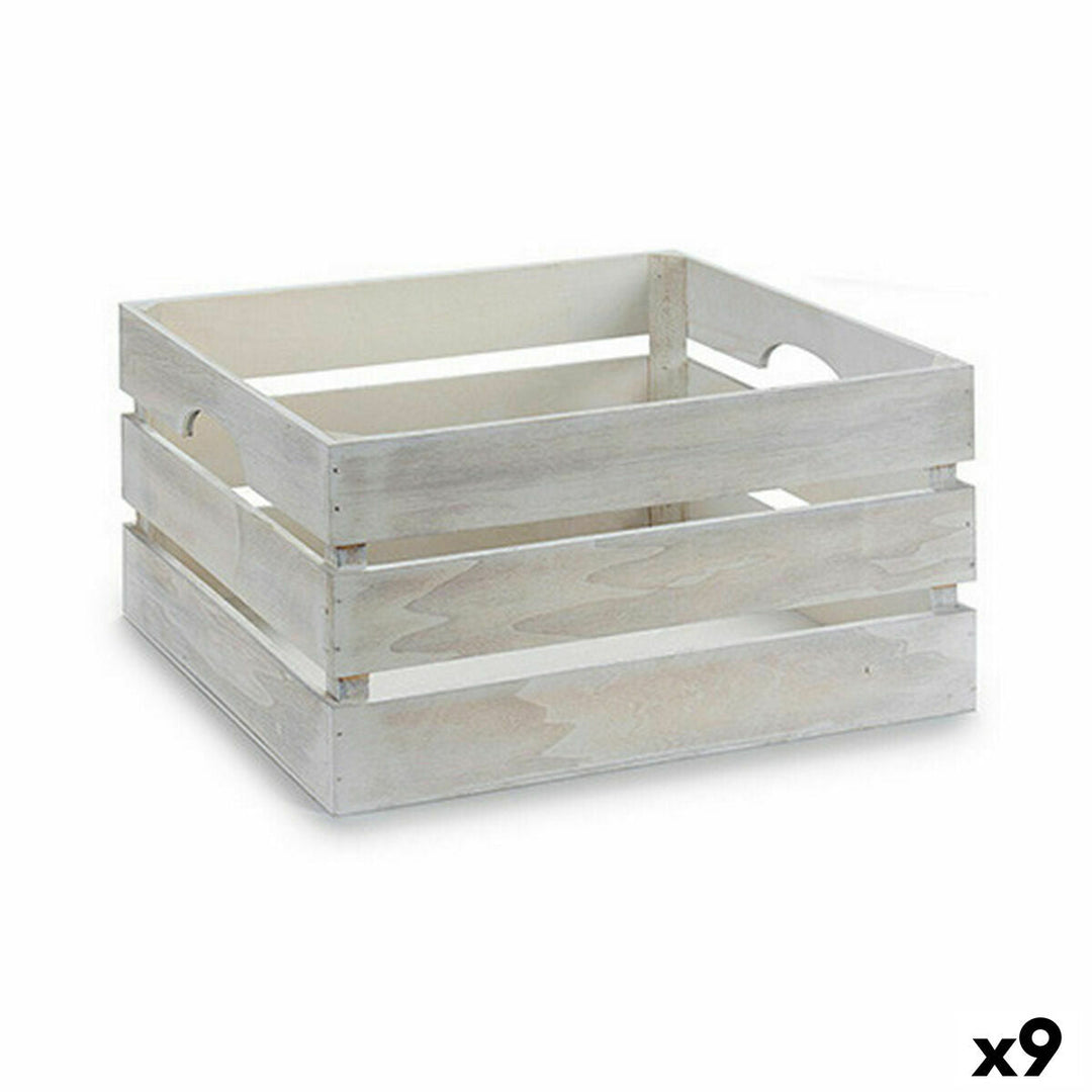 Decorative box Gift Decor White Wood Poplar Aspen wood (9Units)