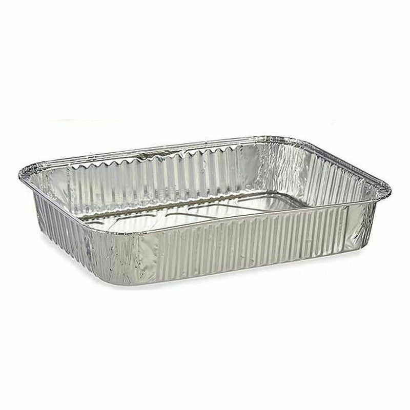 Set of Kitchen Dishes Disposable Rectangular Aluminium 31,5 x 6,5 x 20,5 cm (24 Units)