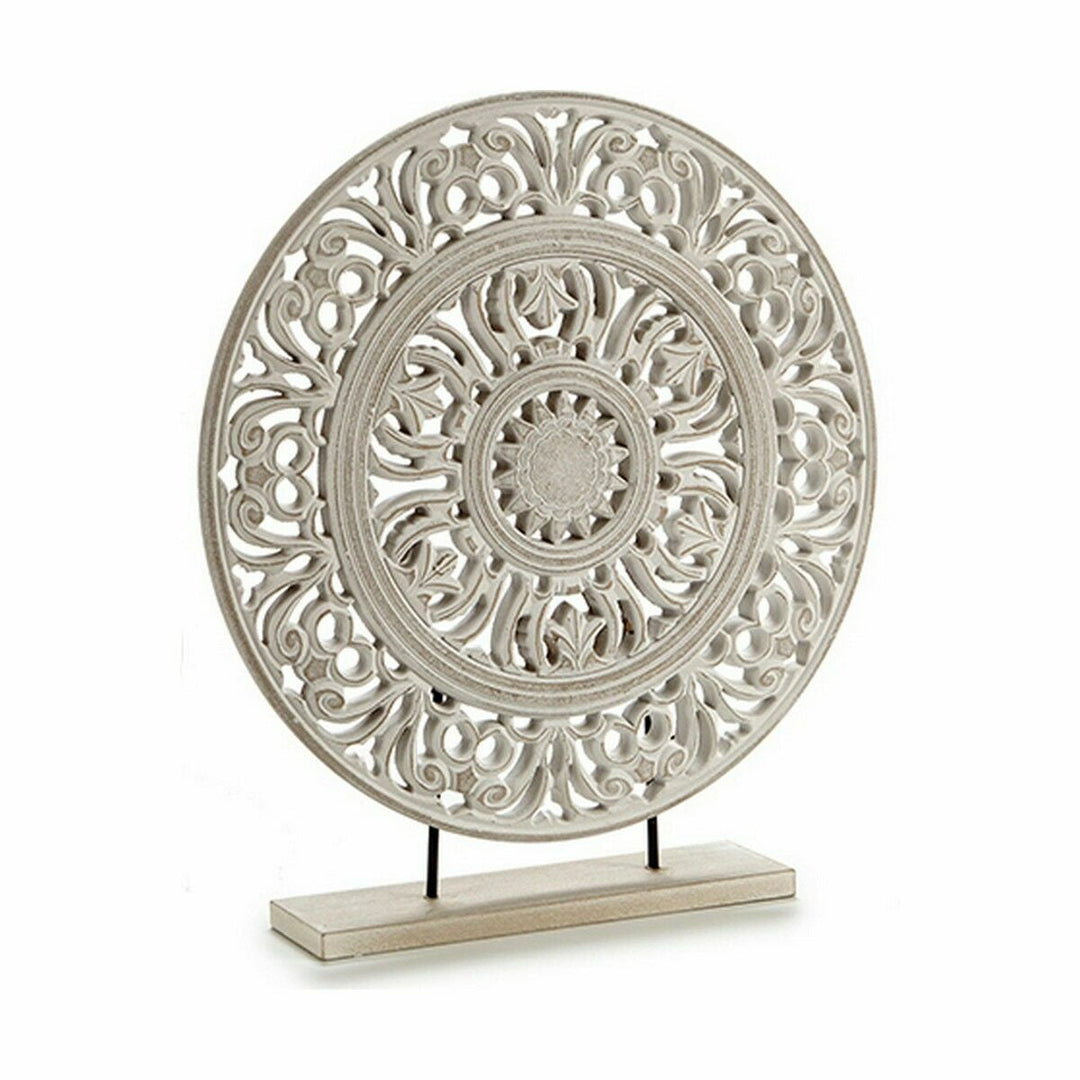 Decorative Figure Gift Decor White Mandala 7 x 49 x 44 cm 44 x 49 x 7 cm (6 Units)