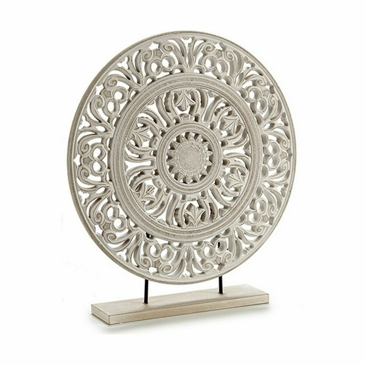 Decorative Figure Gift Decor White Mandala 7 x 49 x 44 cm 44 x 49 x 7 cm (6 Units)