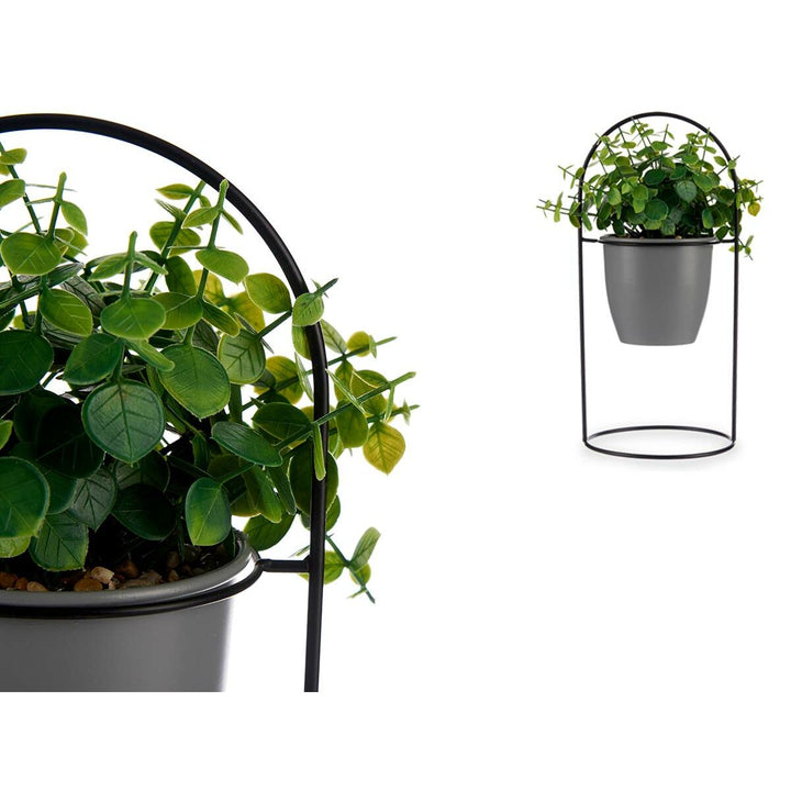 Decorative Plant Ibergarden Metal Plastic Sheets Circular 21 x 30 x 21 cm (8 Units)