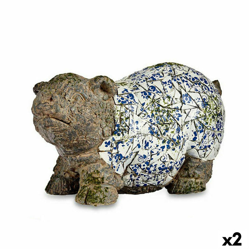 Figure décorative de jardin Cochon Polyrésine 20,5 x 26 x 47 cm (2 Unités)