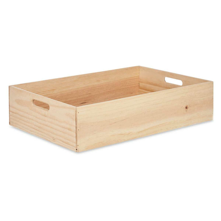 Decorative box Gift Decor Natural Pinewood Pine (4 Units)
