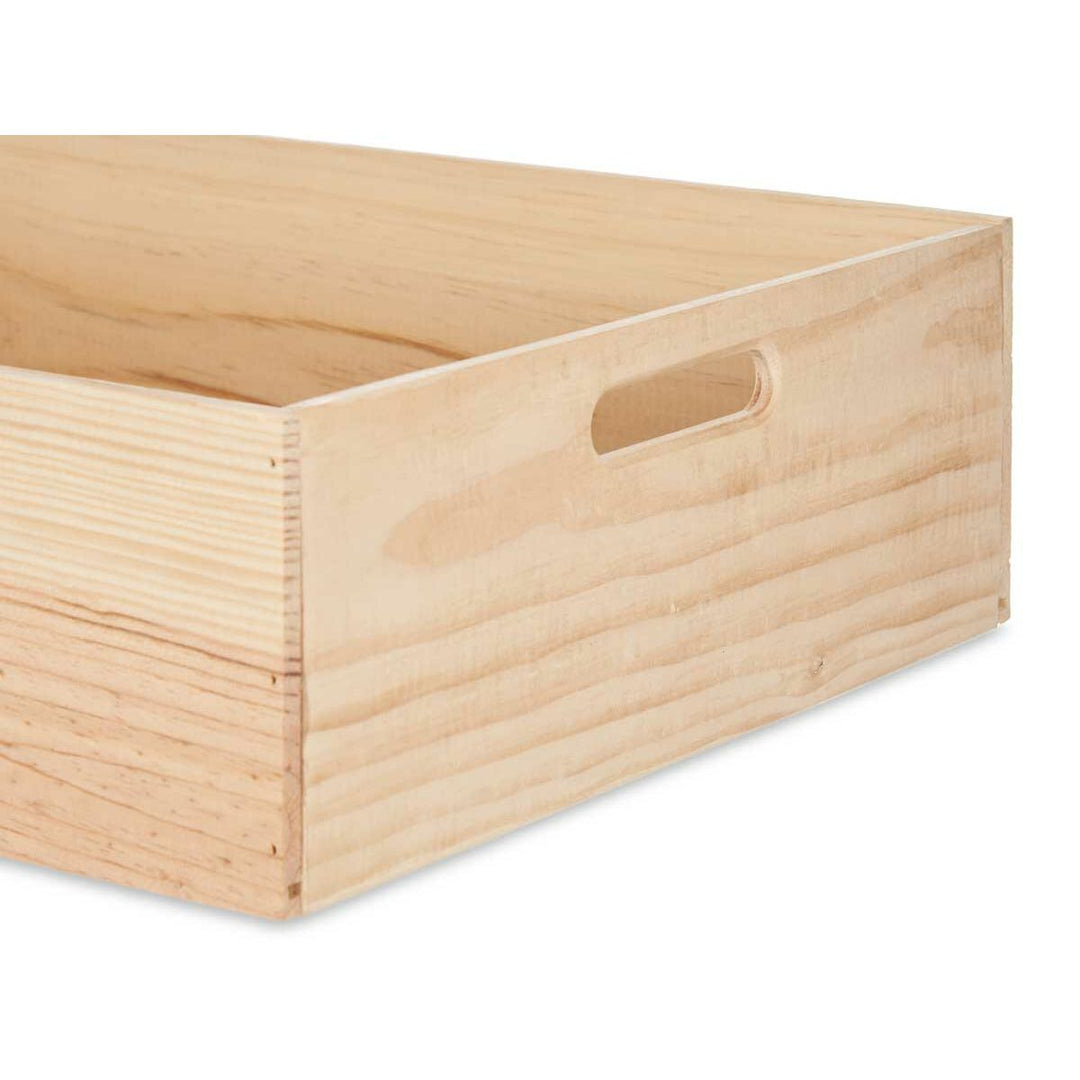Decorative box Gift Decor Natural Pinewood Pine (4 Units)
