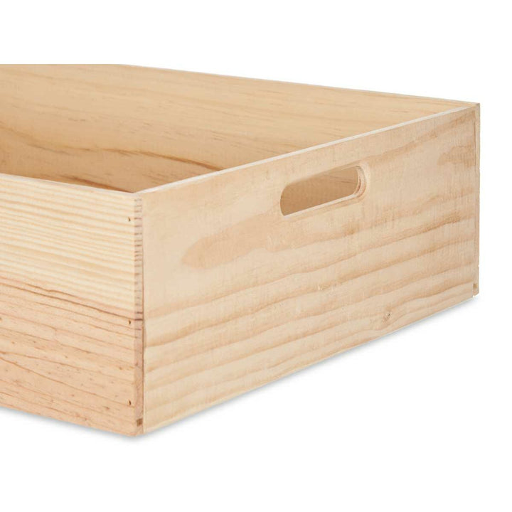Decorative box Gift Decor Natural Pinewood Pine (4 Units)