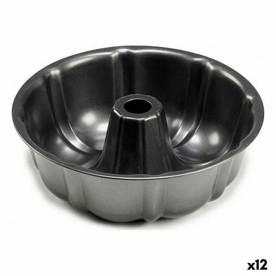 Oven Mould Ring Dark grey Metal 25,4 x 8 x 25,4 cm (12 Units)
