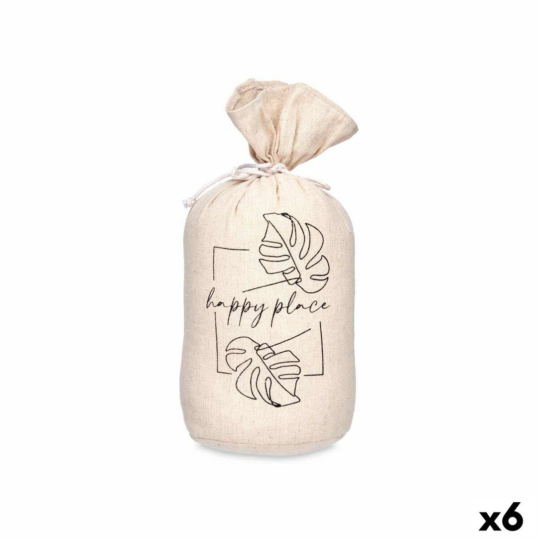 Door stop Gift Decor Happy Place Cloth 13 x 26 x 13 cm Sack (6 Units)