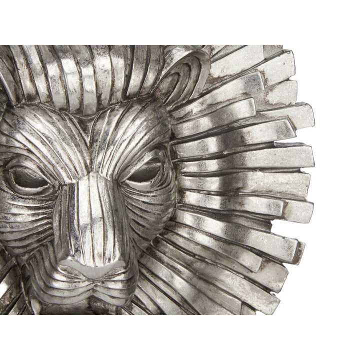 Decorative Figure Gift Decor Silver Lion 28 x 38,5 x 11,5 cm (4 Units)