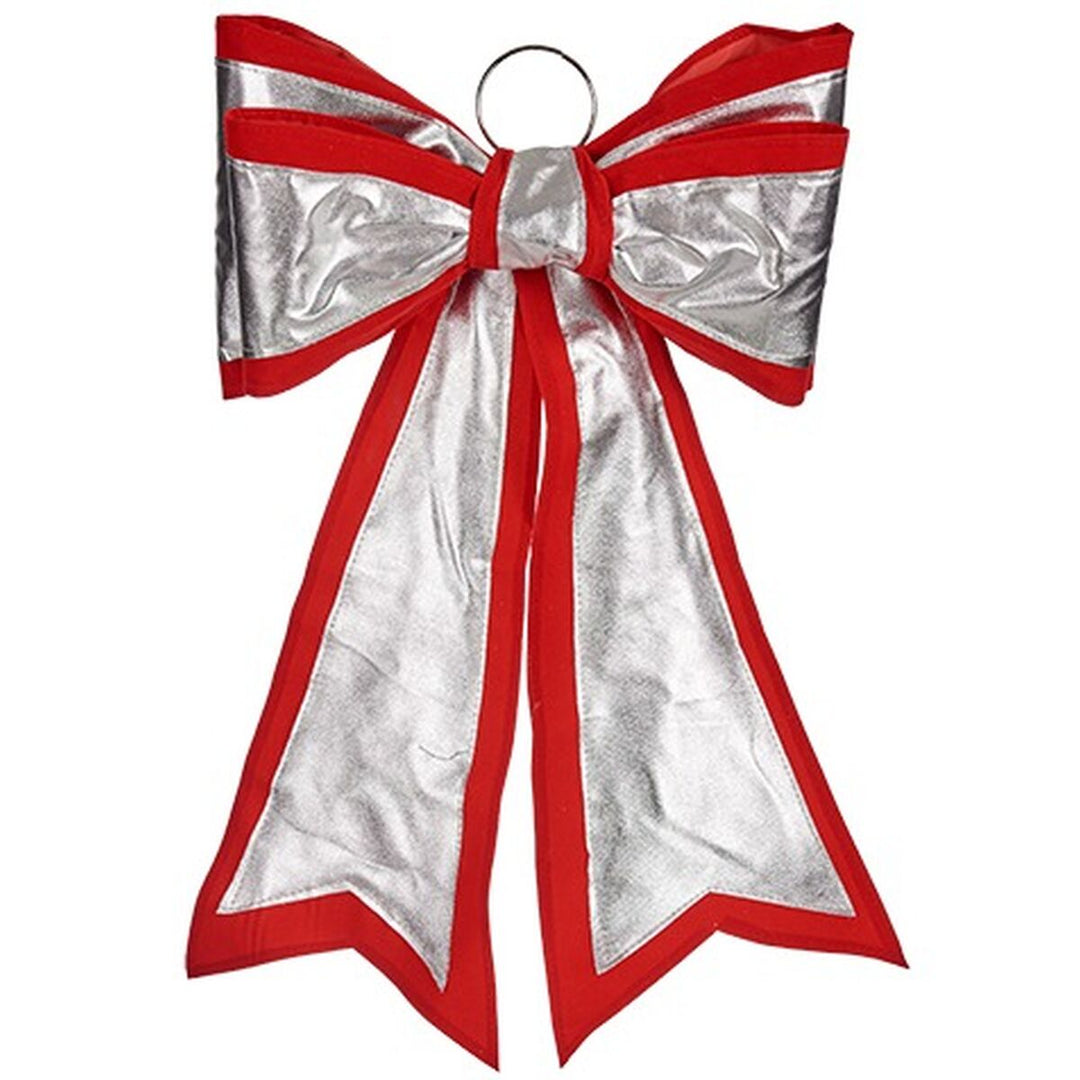 Lasso Krist+ Red Silver 40 x 60 cm Christmas bauble (6 Units)