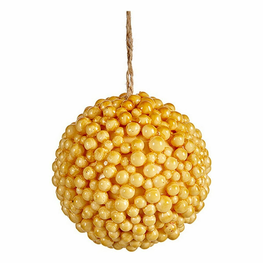 Christmas Bauble Krist+ Yellow Plastic (24 Units)