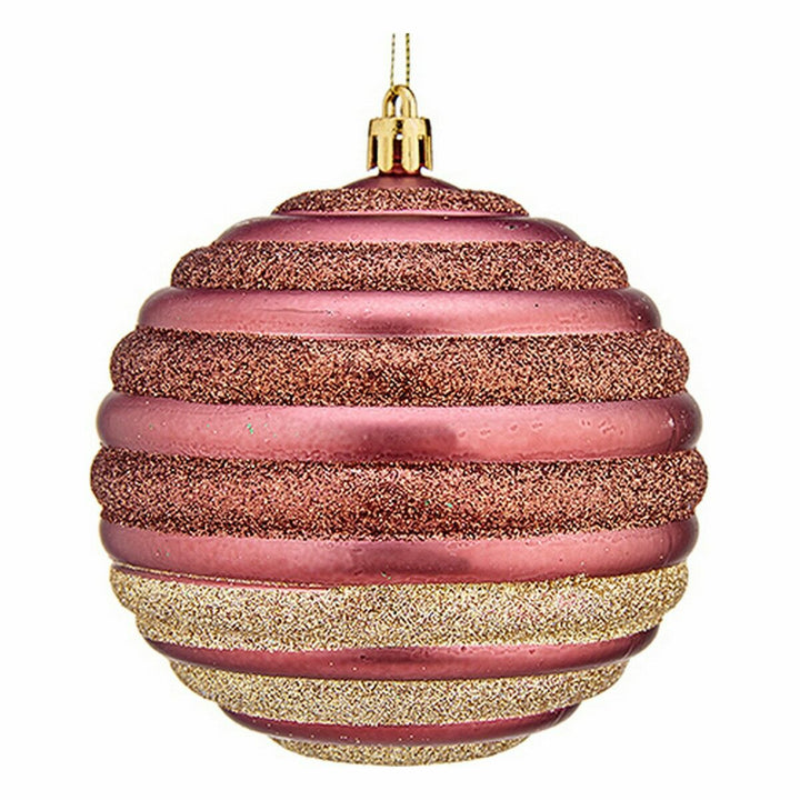 Set of Christmas balls Krist+ Pink Plastic Circles (6 Units)