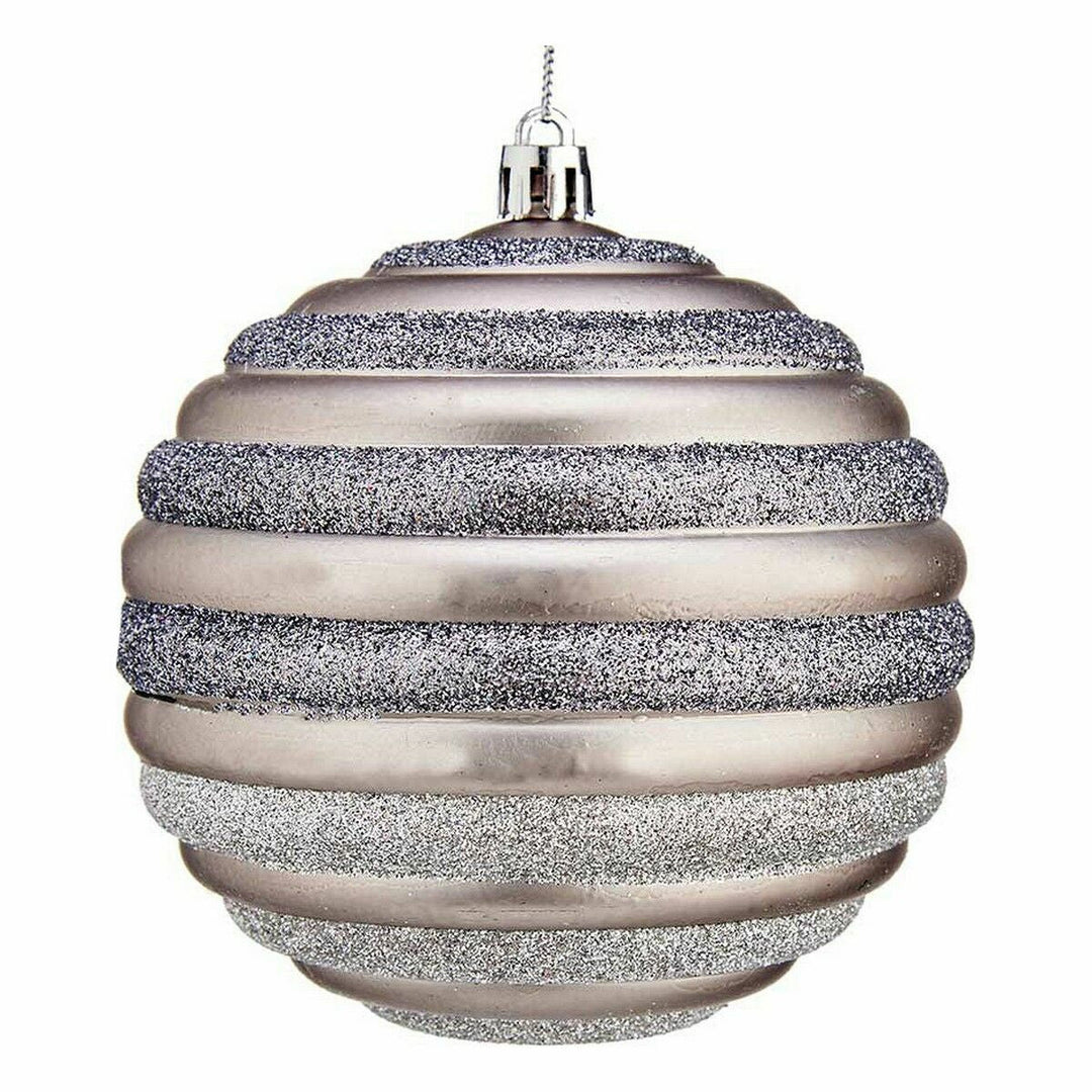 Set of Christmas balls Krist+ Silver Plastic Circles 10 cm (6 Units)
