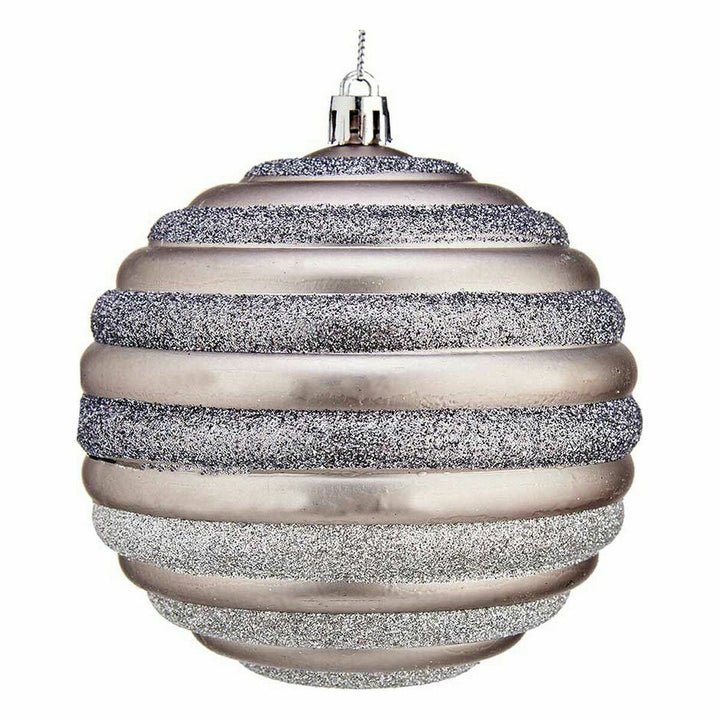 Set of Christmas balls Krist+ Silver Plastic Circles 10 cm (6 Units)