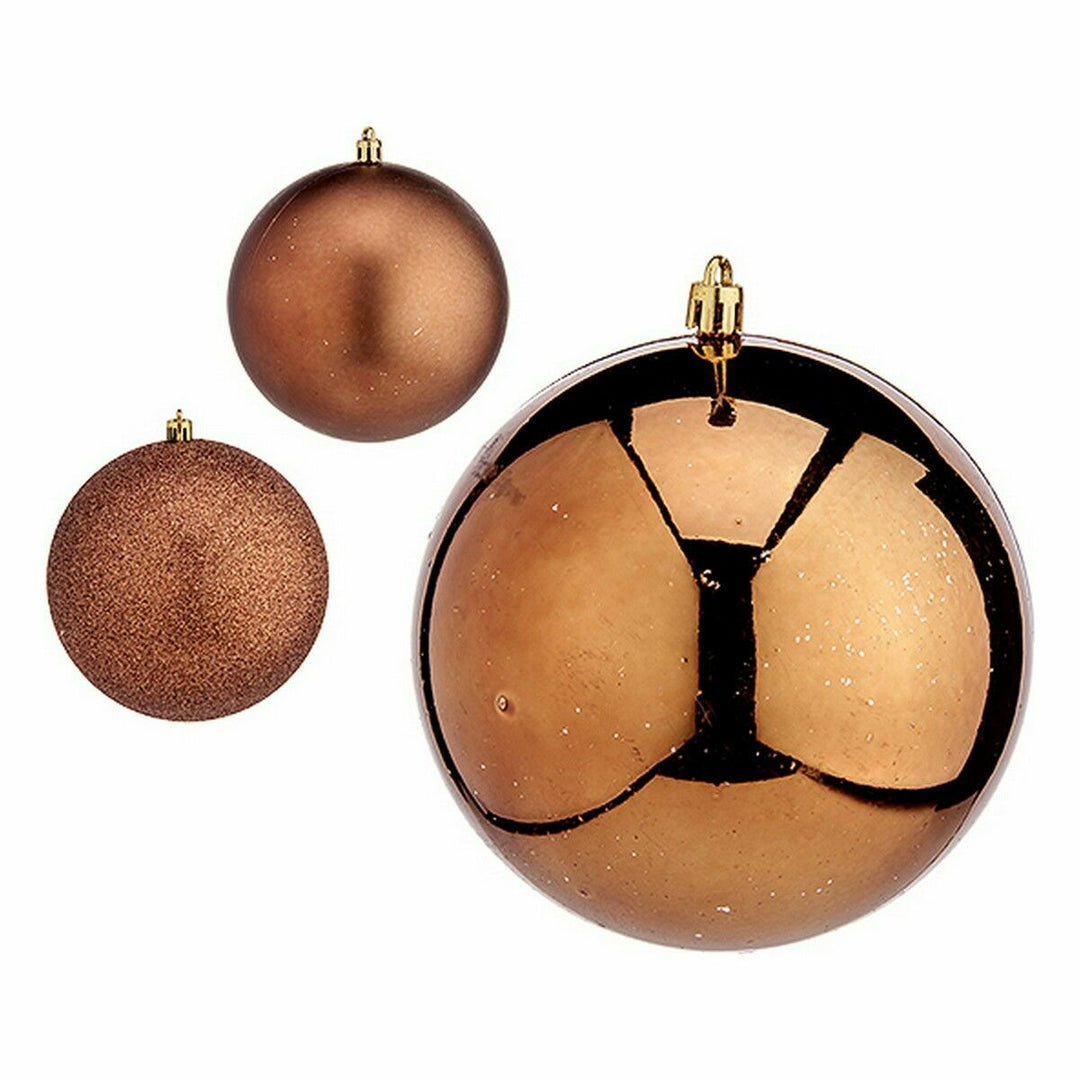 Set of Christmas balls Krist+ Brown Plastic (6 Units)