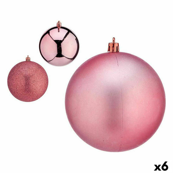 Set of Christmas balls Krist+ Pink Plastic (6 Units)