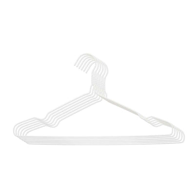 Set of Clothes Hangers White Metal Silicone 39,5 x 20 x 0,5 cm (24 Units)