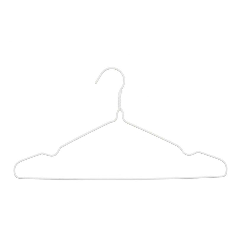 Set of Clothes Hangers White Metal Silicone 39,5 x 20 x 0,5 cm (24 Units)