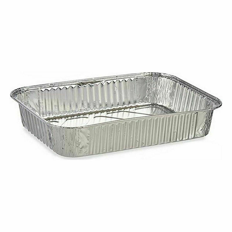 Set of Kitchen Dishes Disposable Aluminium 22 x 15,6 x 4,8 cm (12 Units)