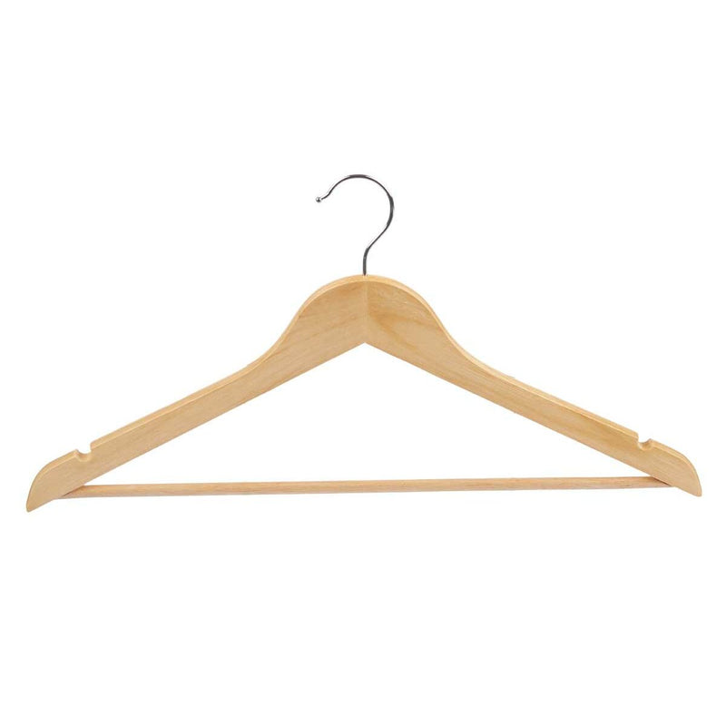Set of Clothes Hangers 44,5 x 1,2 x 23 cm Brown Wood Metal (24 Units)