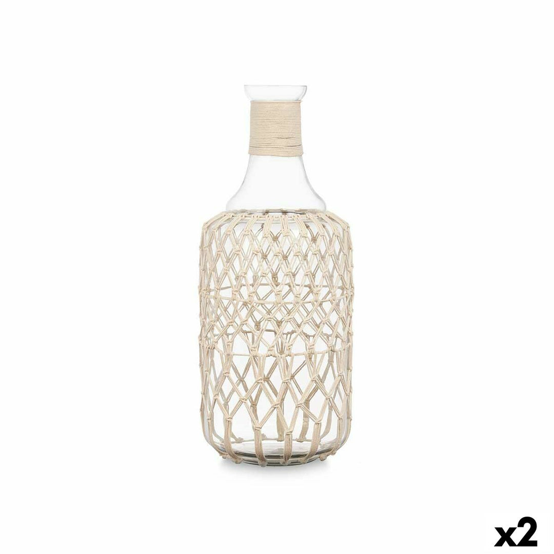 Decorative bottle Gift Decor White Transparent 20 x 48 x 20 cm 19 x 48 cm Decorative (2 Units)