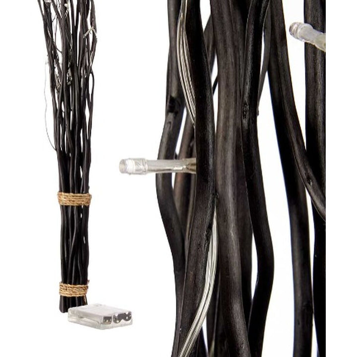 Bouquets Gift Decor Black Wood 7,5 x 120 x 7,5 cm LED Light (8 Units)
