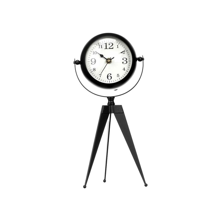 Table clock Gift Decor Black Tripod (4 Units)