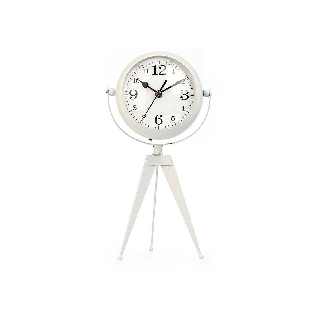 Table clock Gift Decor White Tripod (4 Units)