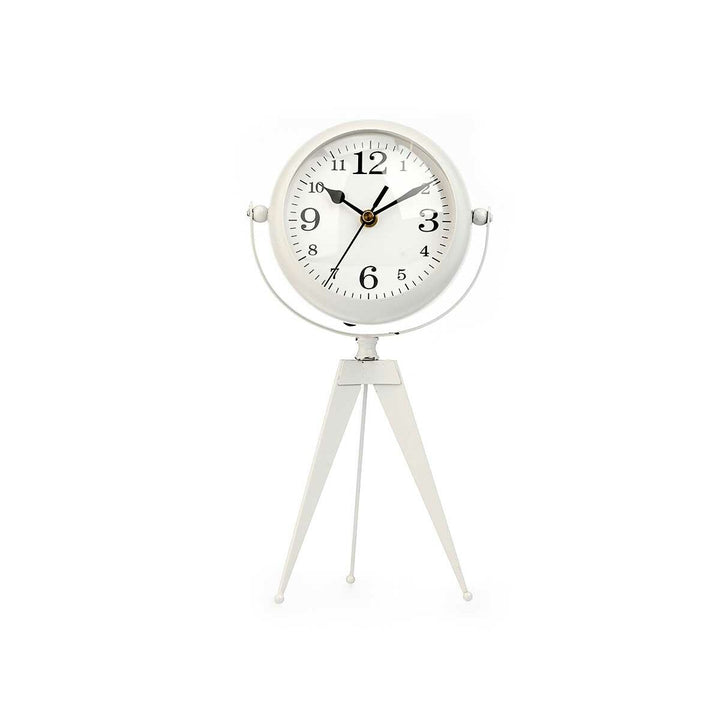 Table clock Gift Decor White Tripod (4 Units)