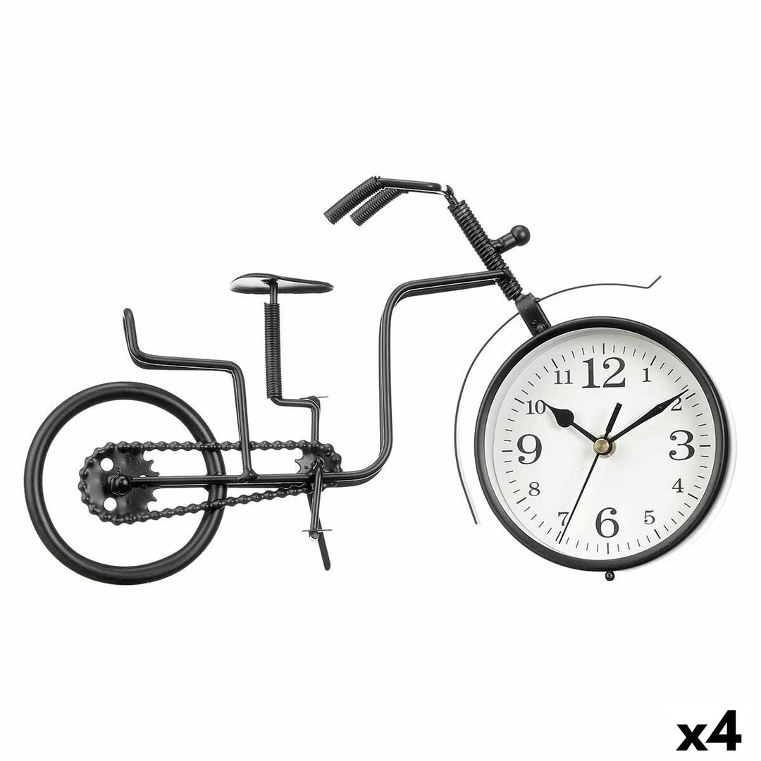 Table clock Gift Decor Black Bicycle (4 Units)